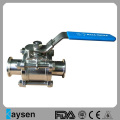 3 PC Sanitary Tri Clamp Ball Valve SS304